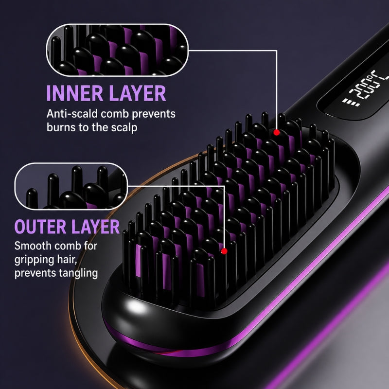 LiftBrush Pro™ – Portable Straightening & Volume Brush